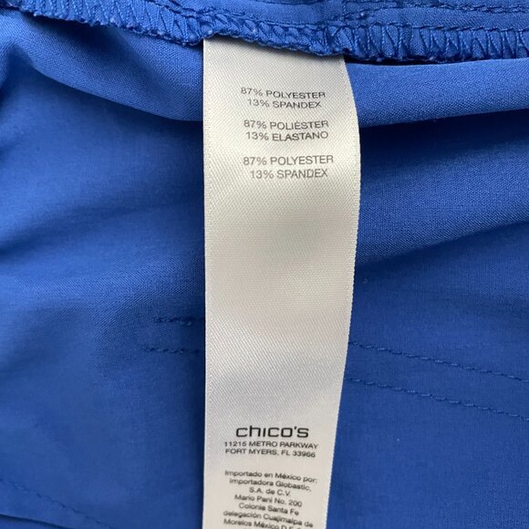 Zenergy by Chico’s Womens Blue High Rise Cropped Cargo Pant Size 3 US XL/16 - Picture 13 of 14